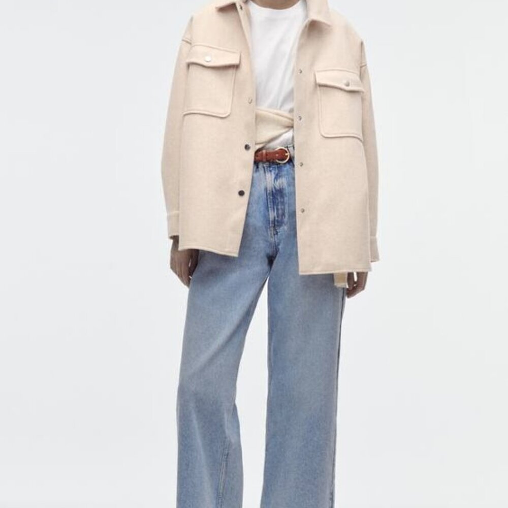 ZARA PLUSH OVERSHIRT - size S; NWT